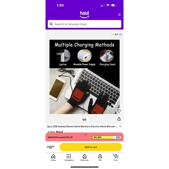 2pcs USB Heated Gloves Hand Warmers Electric Hand Warmer Hand Warming Gloves wit - Picture 6 of 9